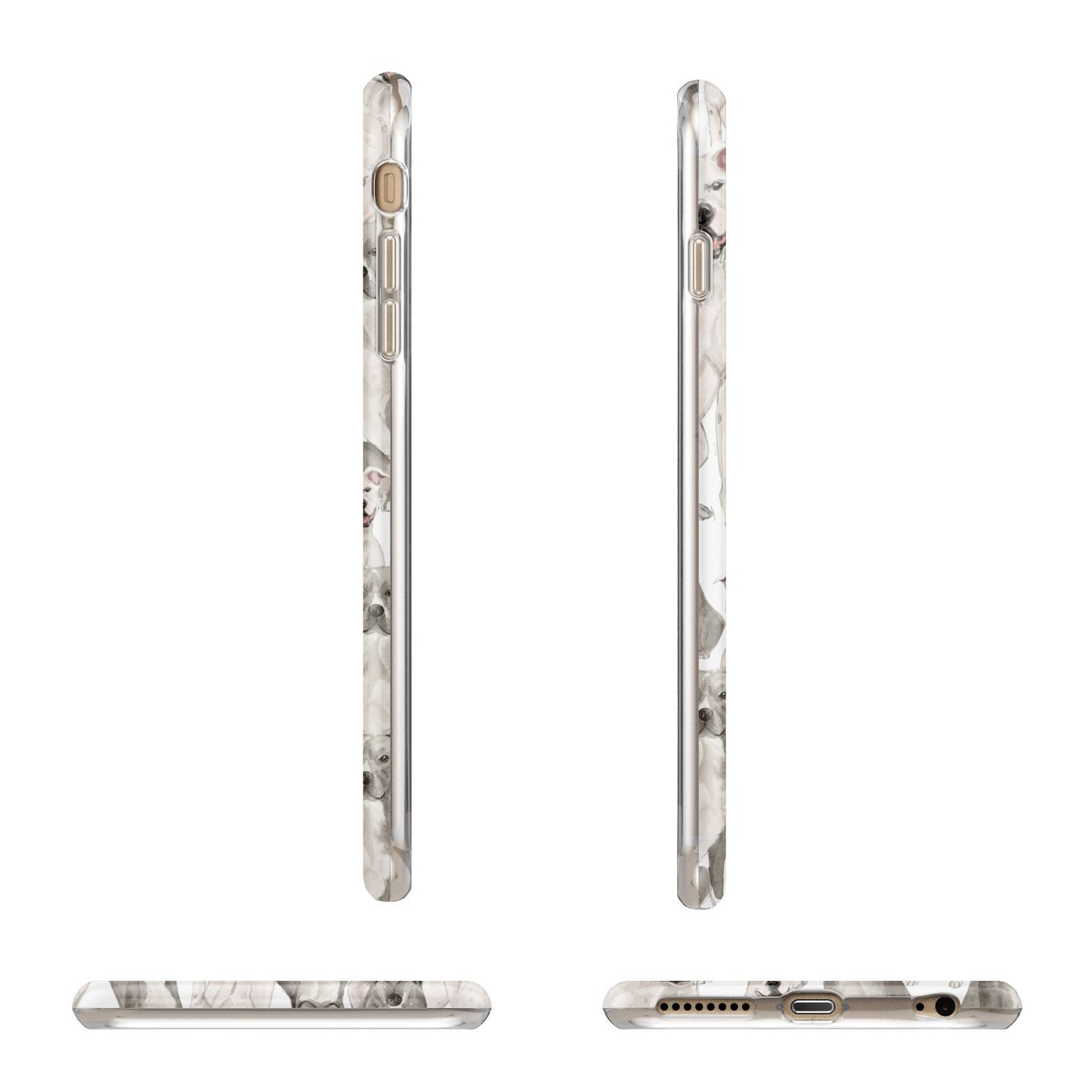 Personalised Staffordshire Dog Apple iPhone 6 Plus 3D Wrap Tough Case Alternative Image Angles