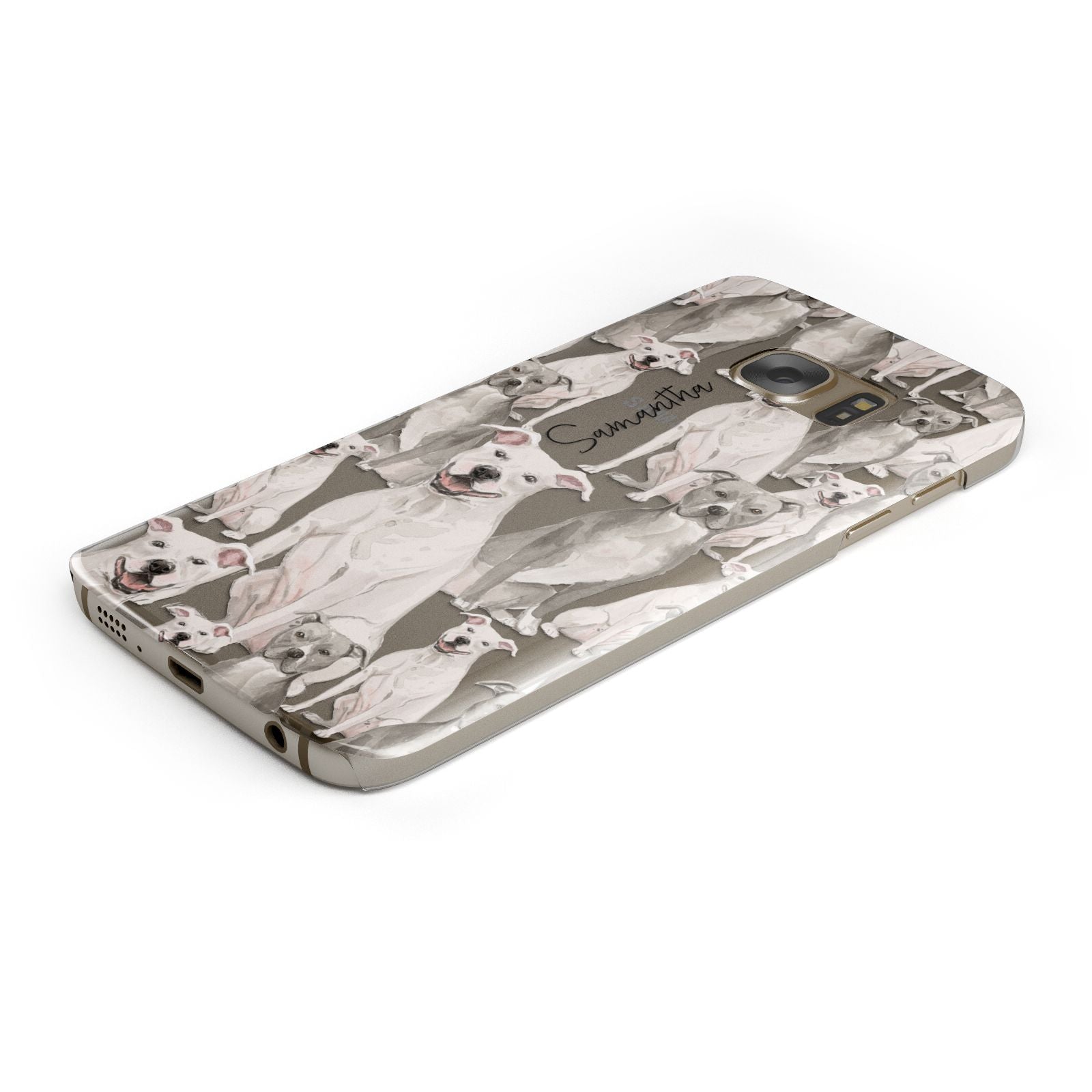 Personalised Staffordshire Dog Samsung Galaxy Case Bottom Cutout