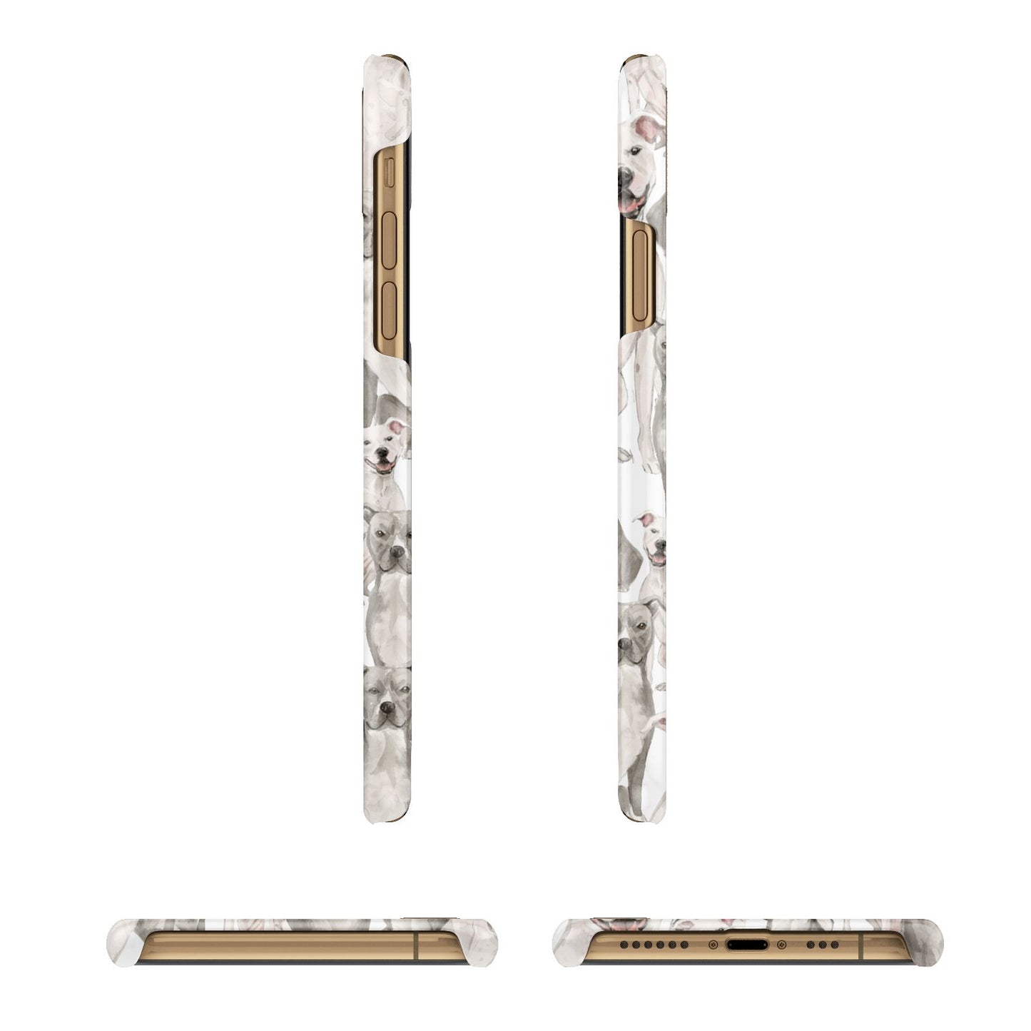 Personalised Staffordshire Dog iPhone 11 3D Snap Case Angle Images