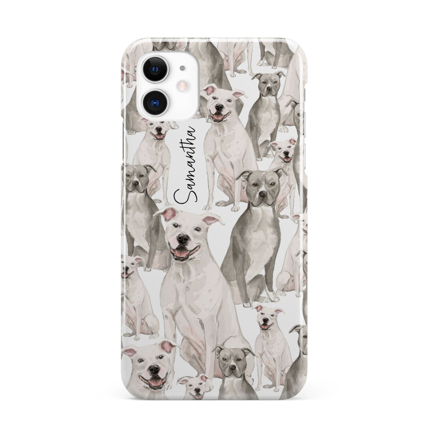 Personalised Staffordshire Dog iPhone 11 3D Snap Case