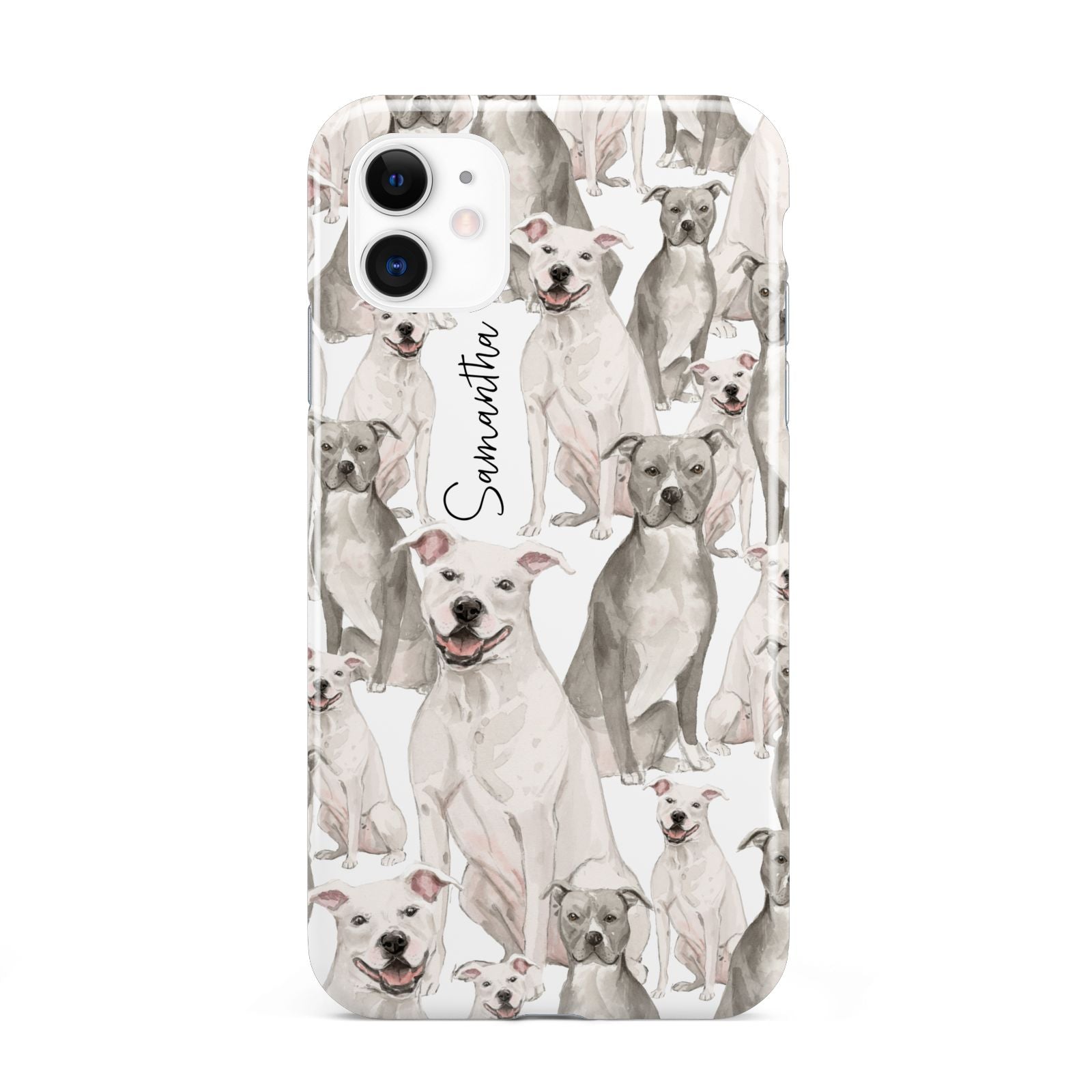 Personalised Staffordshire Dog iPhone 11 3D Tough Case