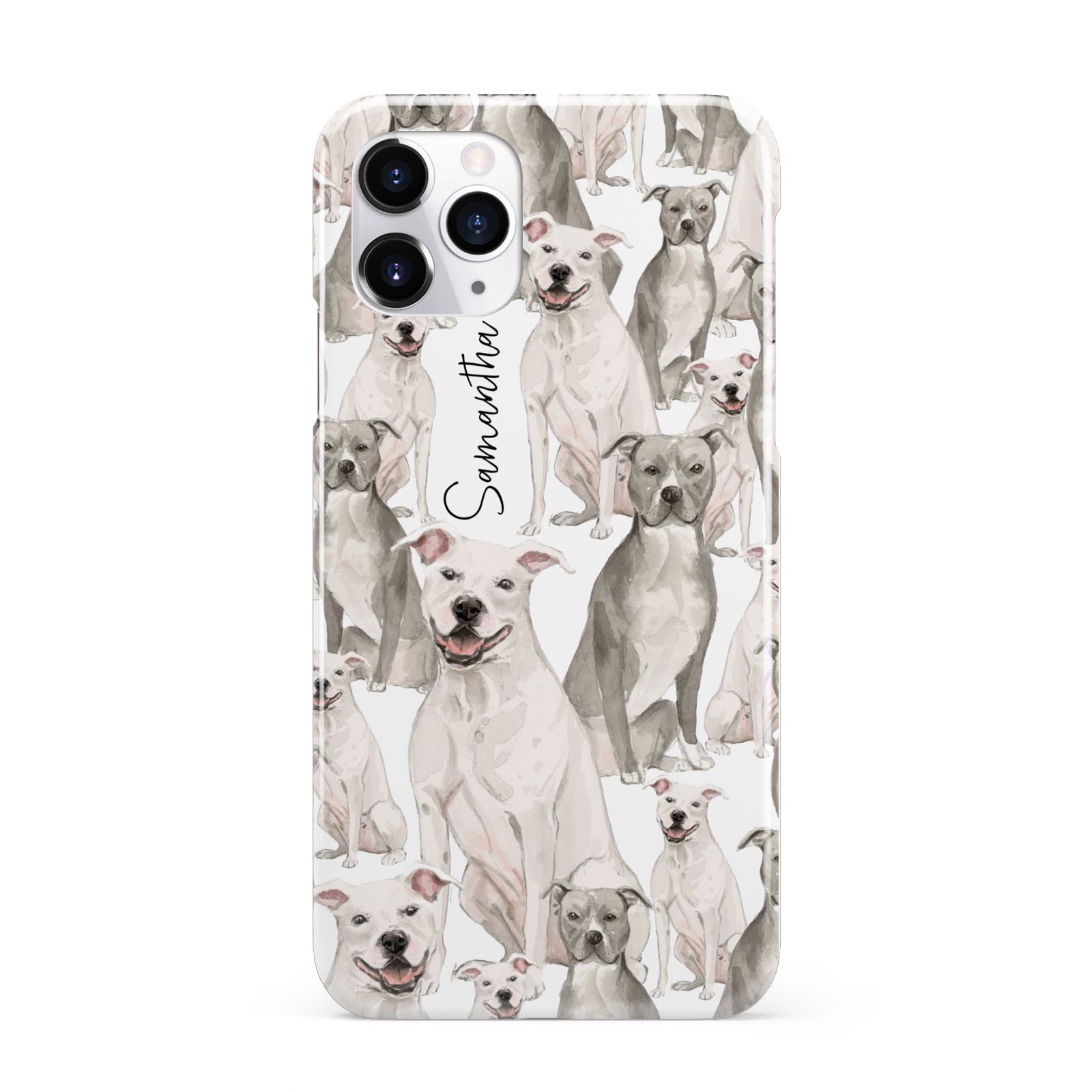 Personalised Staffordshire Dog iPhone 11 Pro 3D Snap Case