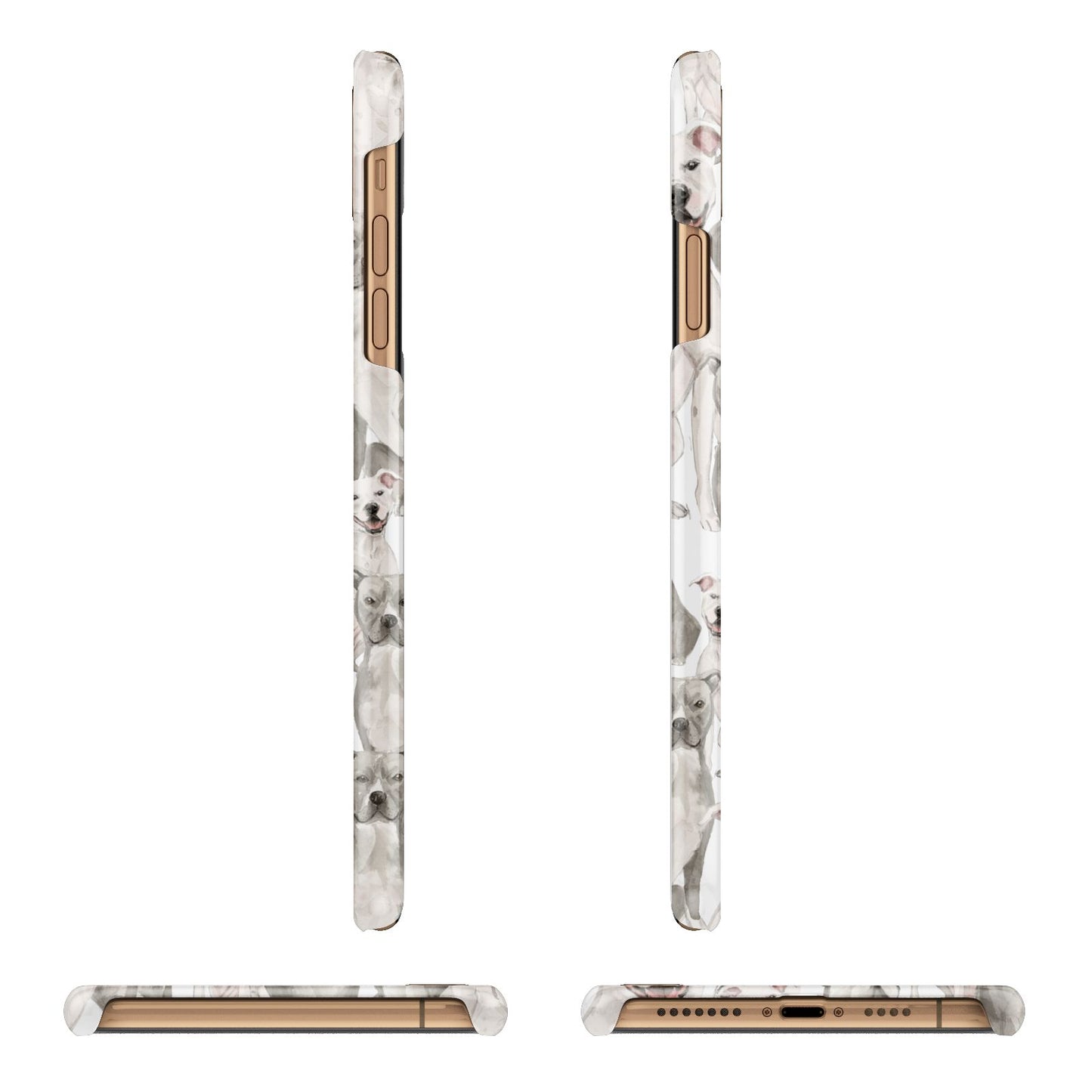 Personalised Staffordshire Dog iPhone 11 Pro Max 3D Snap Case Angle Images