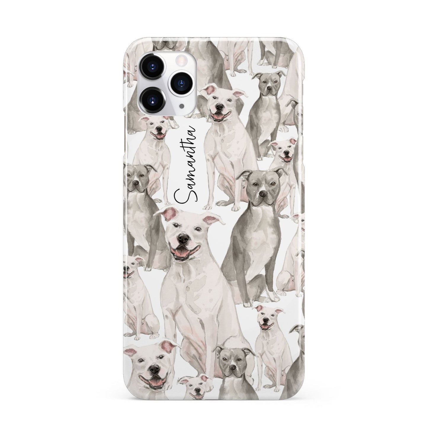 Personalised Staffordshire Dog iPhone 11 Pro Max 3D Snap Case