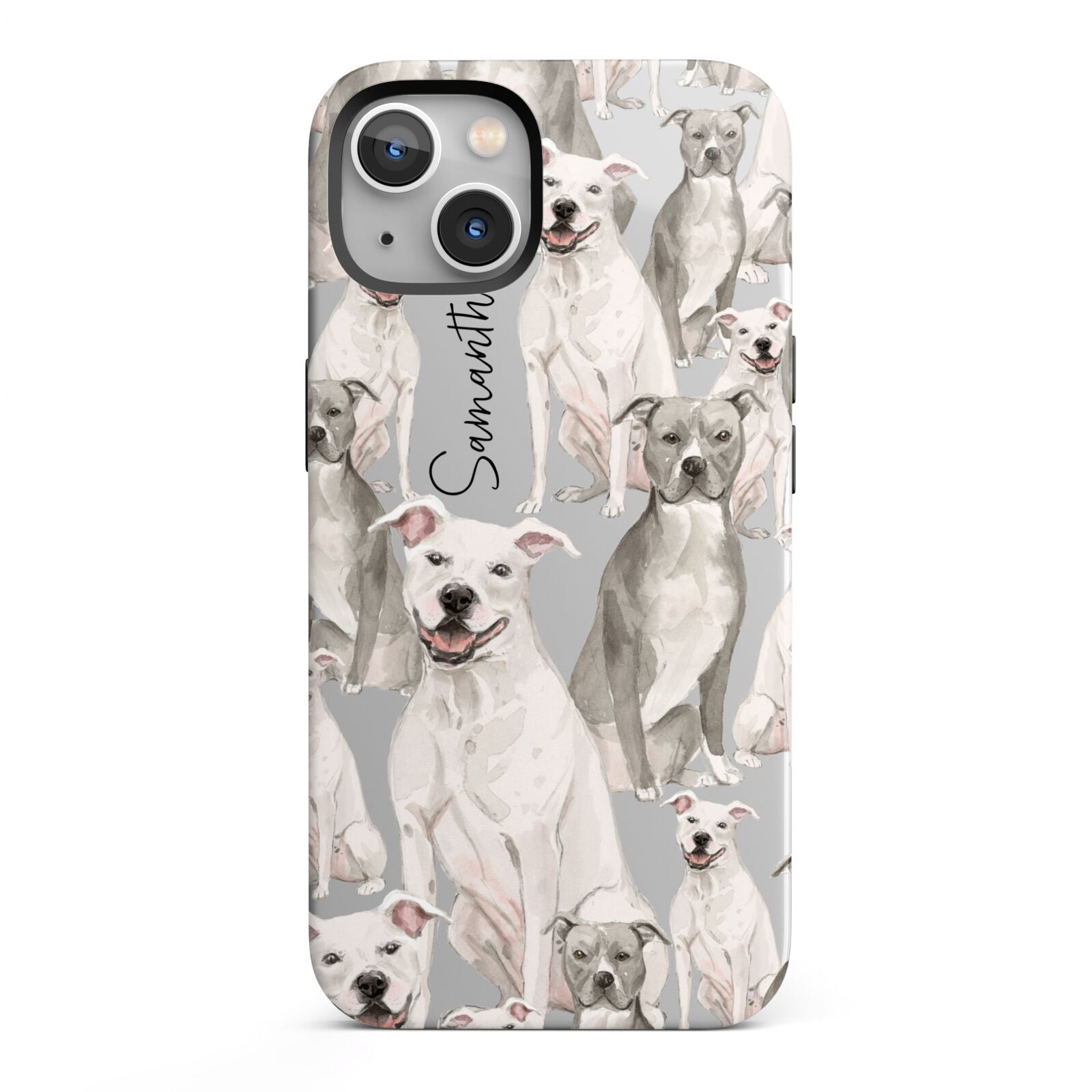 Personalised Staffordshire Dog iPhone 13 Full Wrap 3D Tough Case