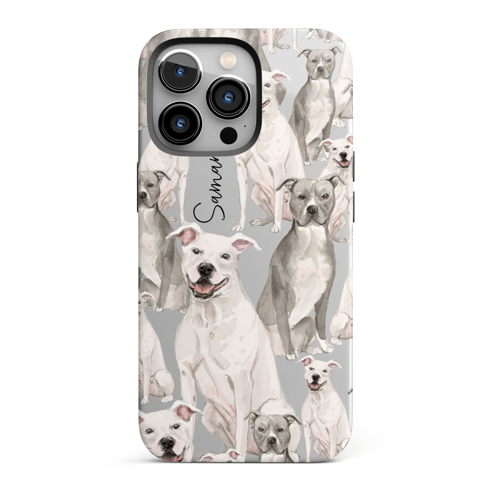 Personalised Staffordshire Dog iPhone 13 Pro Full Wrap 3D Tough Case