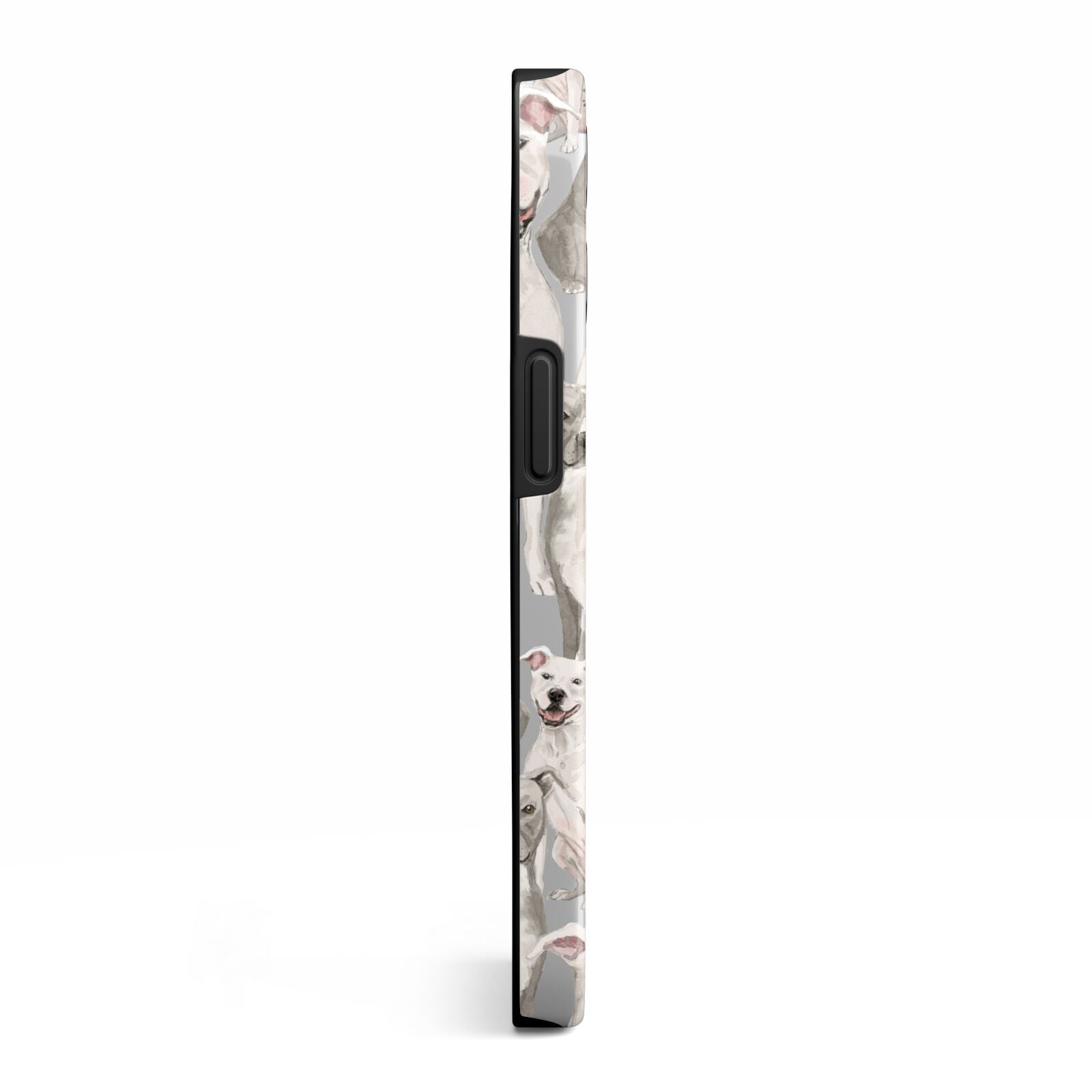 Personalised Staffordshire Dog iPhone 13 Pro Side Image 3D Tough Case