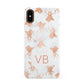 Personalised Stag Marble Initials Apple iPhone XS 3D Snap Case
