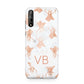 Personalised Stag Marble Initials Huawei Enjoy 10s Phone Case