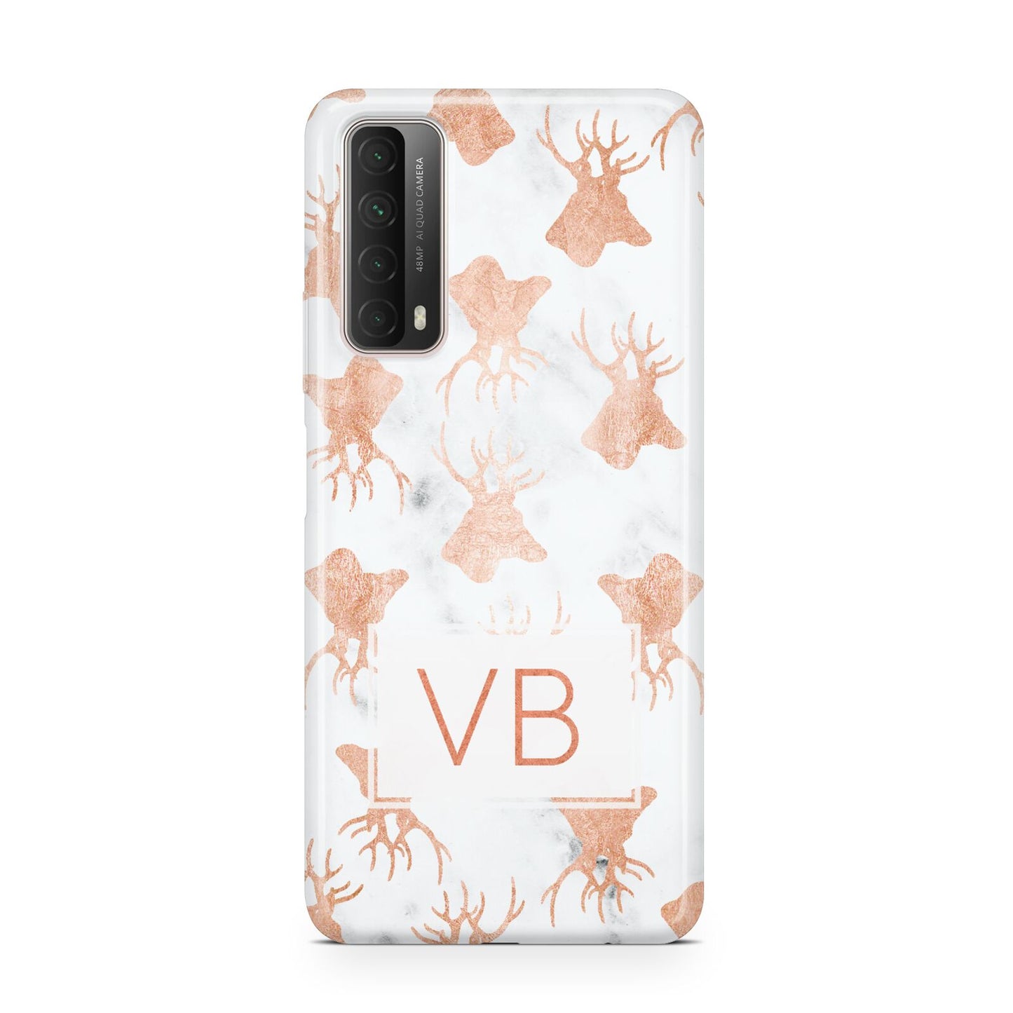 Personalised Stag Marble Initials Huawei P Smart 2021