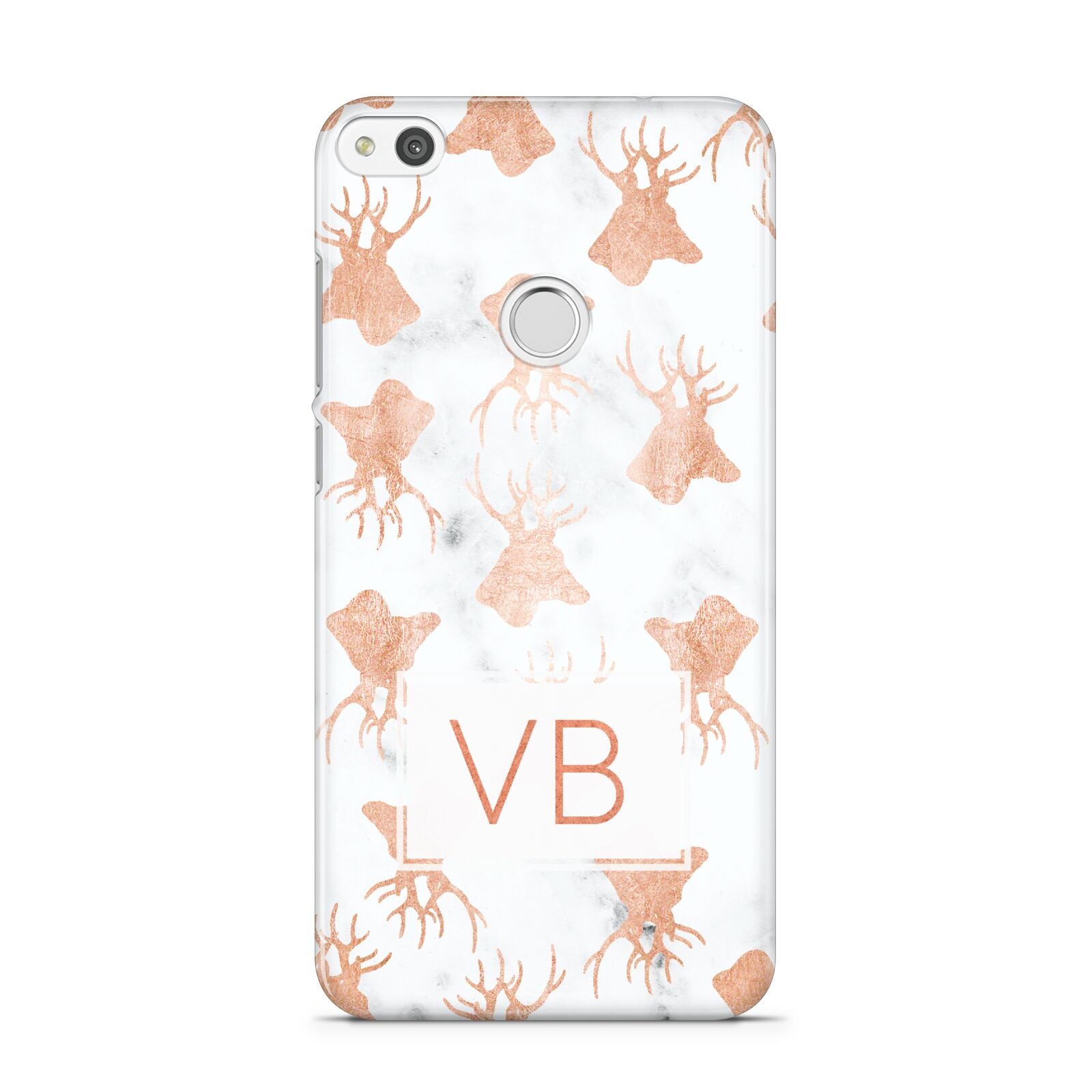 Personalised Stag Marble Initials Huawei P8 Lite Case