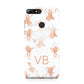 Personalised Stag Marble Initials Huawei Y7 2018