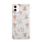 Personalised Stag Marble Initials iPhone 11 3D Snap Case