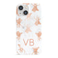 Personalised Stag Marble Initials iPhone 13 Mini Full Wrap 3D Snap Case