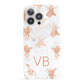 Personalised Stag Marble Initials iPhone 13 Pro Full Wrap 3D Snap Case