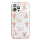 Personalised Stag Marble Initials iPhone 13 Pro Max TPU Impact Case with Pink Edges