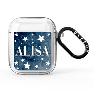 Personalised Star Print AirPods Case