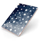 Personalised Star Print Apple iPad Case on Rose Gold iPad Side View