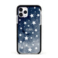 Personalised Star Print Apple iPhone 11 Pro in Silver with Black Impact Case