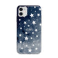Personalised Star Print Apple iPhone 11 in White with Bumper Case