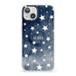 Personalised Star Print iPhone 13 Clear Bumper Case