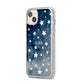 Personalised Star Print iPhone 14 Plus Clear Tough Case Starlight Angled Image