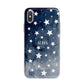 Personalised Star Print iPhone X Bumper Case on Silver iPhone Alternative Image 1