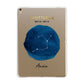 Personalised Star Sign Apple iPad Gold Case