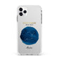Personalised Star Sign Apple iPhone 11 Pro Max in Silver with White Impact Case