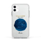 Personalised Star Sign Apple iPhone 11 in White with White Impact Case
