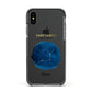Personalised Star Sign Apple iPhone Xs Impact Case Black Edge on Black Phone