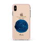 Personalised Star Sign Apple iPhone Xs Max Impact Case Pink Edge on Gold Phone