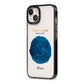 Personalised Star Sign iPhone 13 Black Impact Case Side Angle on Silver phone