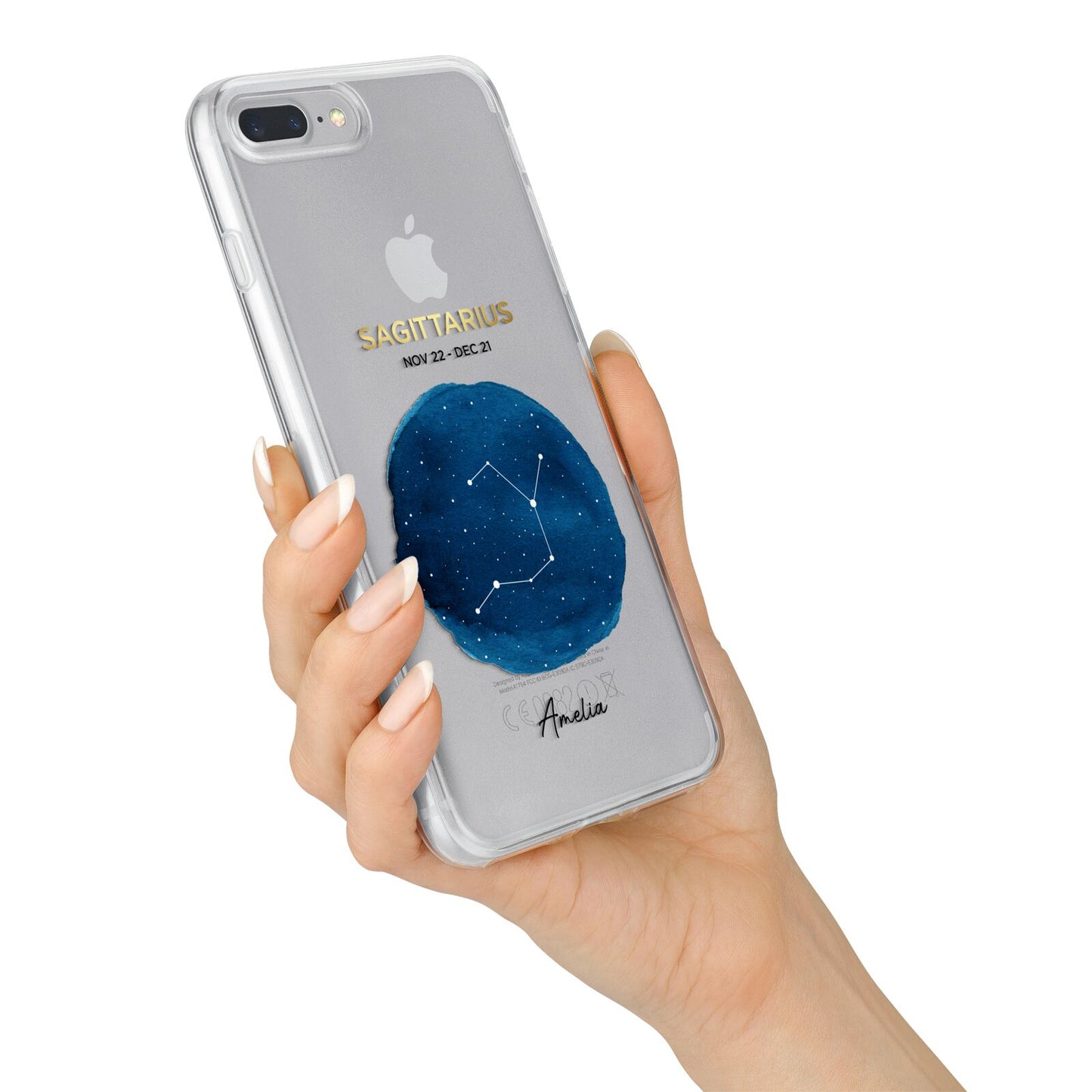 Personalised Star Sign iPhone 7 Plus Bumper Case on Silver iPhone Alternative Image