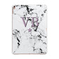 Personalised Star With Monogram Marble Apple iPad Rose Gold Case