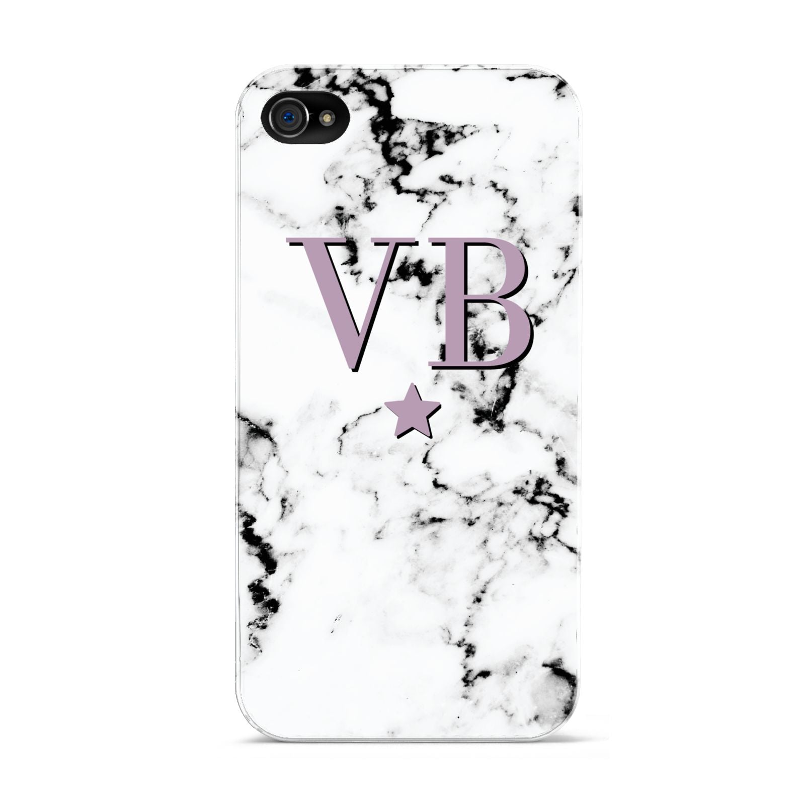 Personalised Star With Monogram Marble Apple iPhone 4s Case