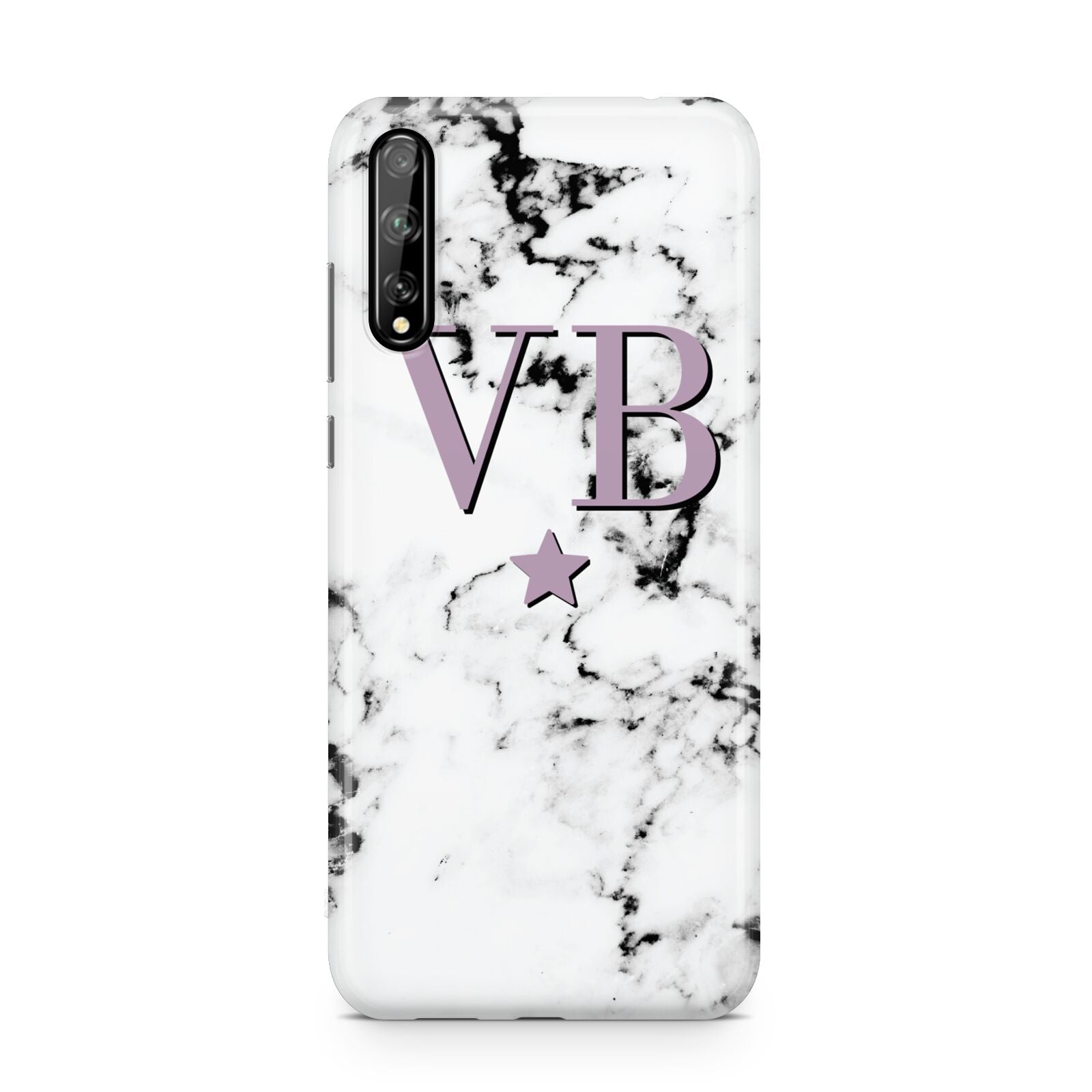 Personalised Star With Monogram Marble Huawei Enjoy 10s Phone Case