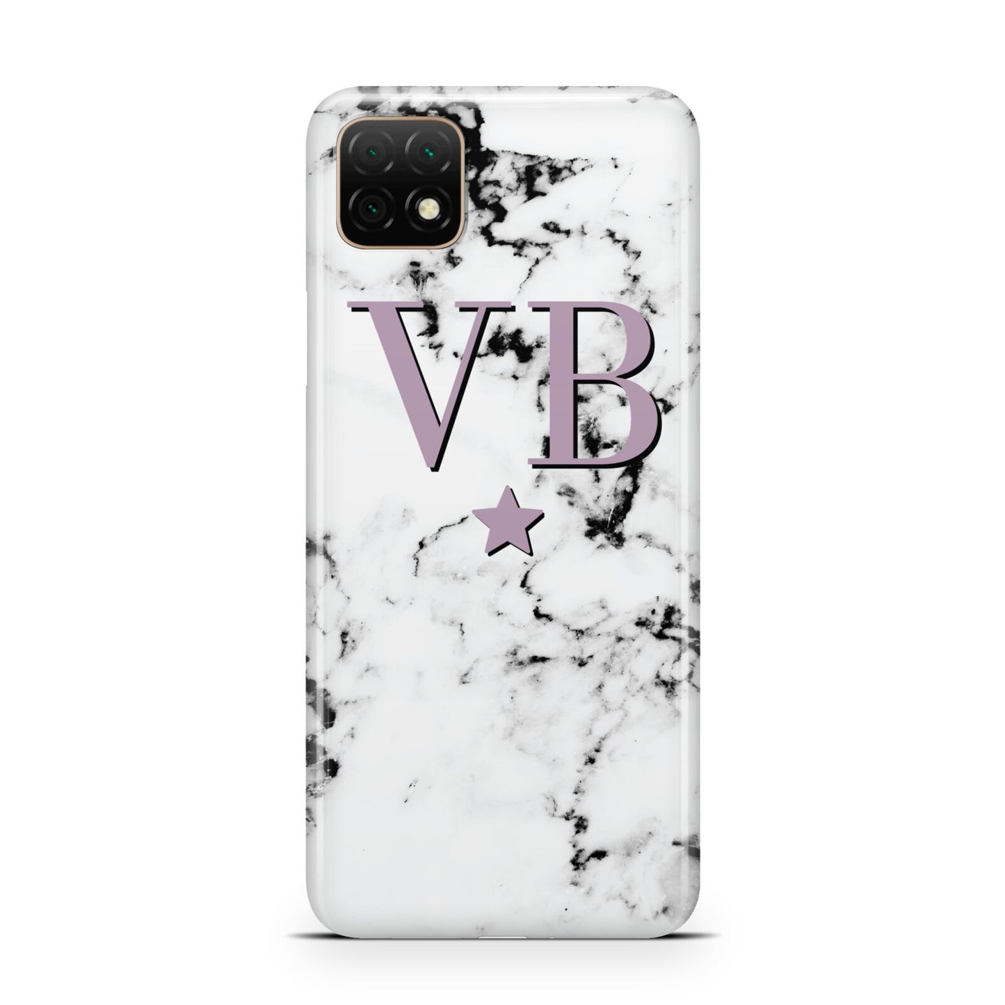 Personalised Star With Monogram Marble Huawei Enjoy 20 Phone Case