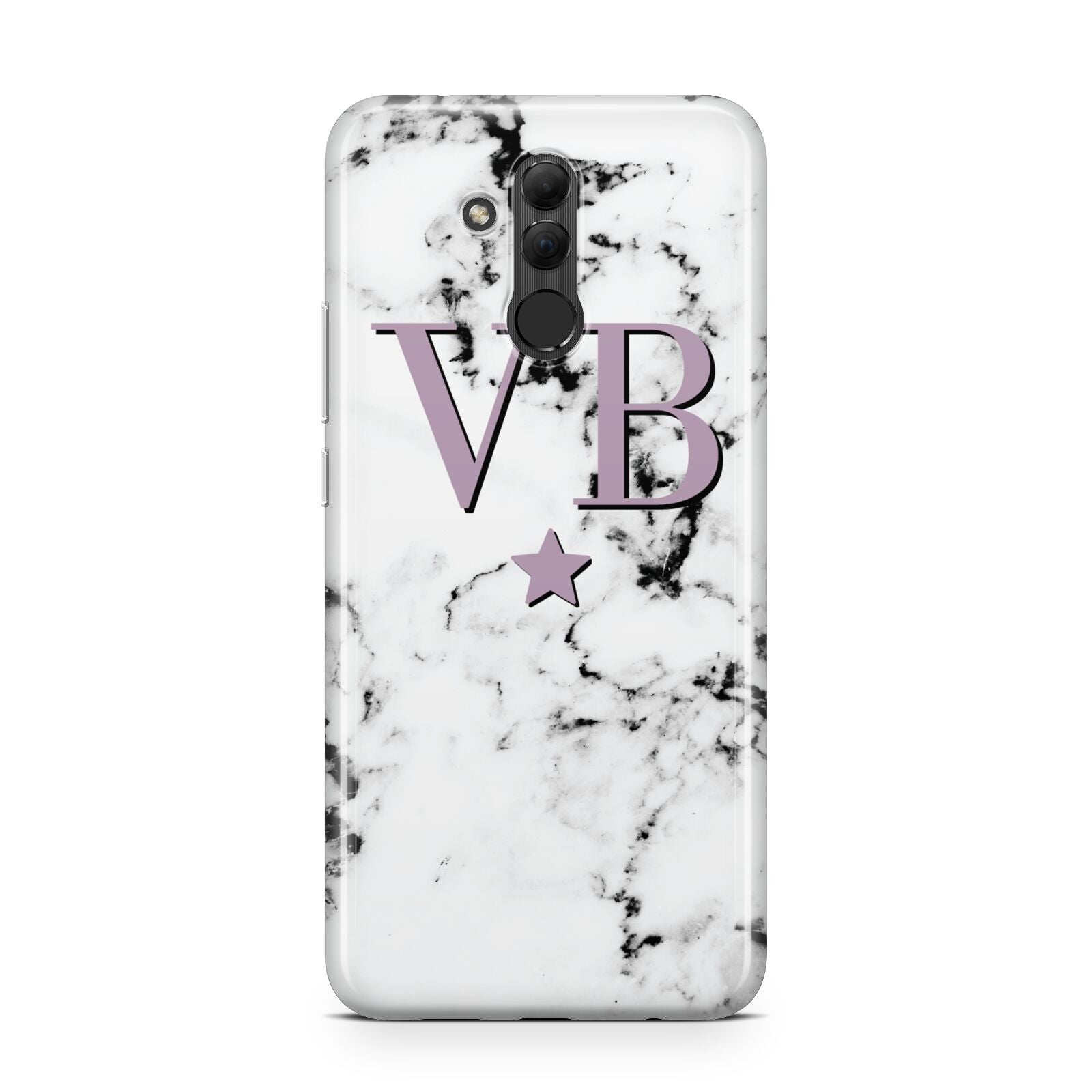 Personalised Star With Monogram Marble Huawei Mate 20 Lite