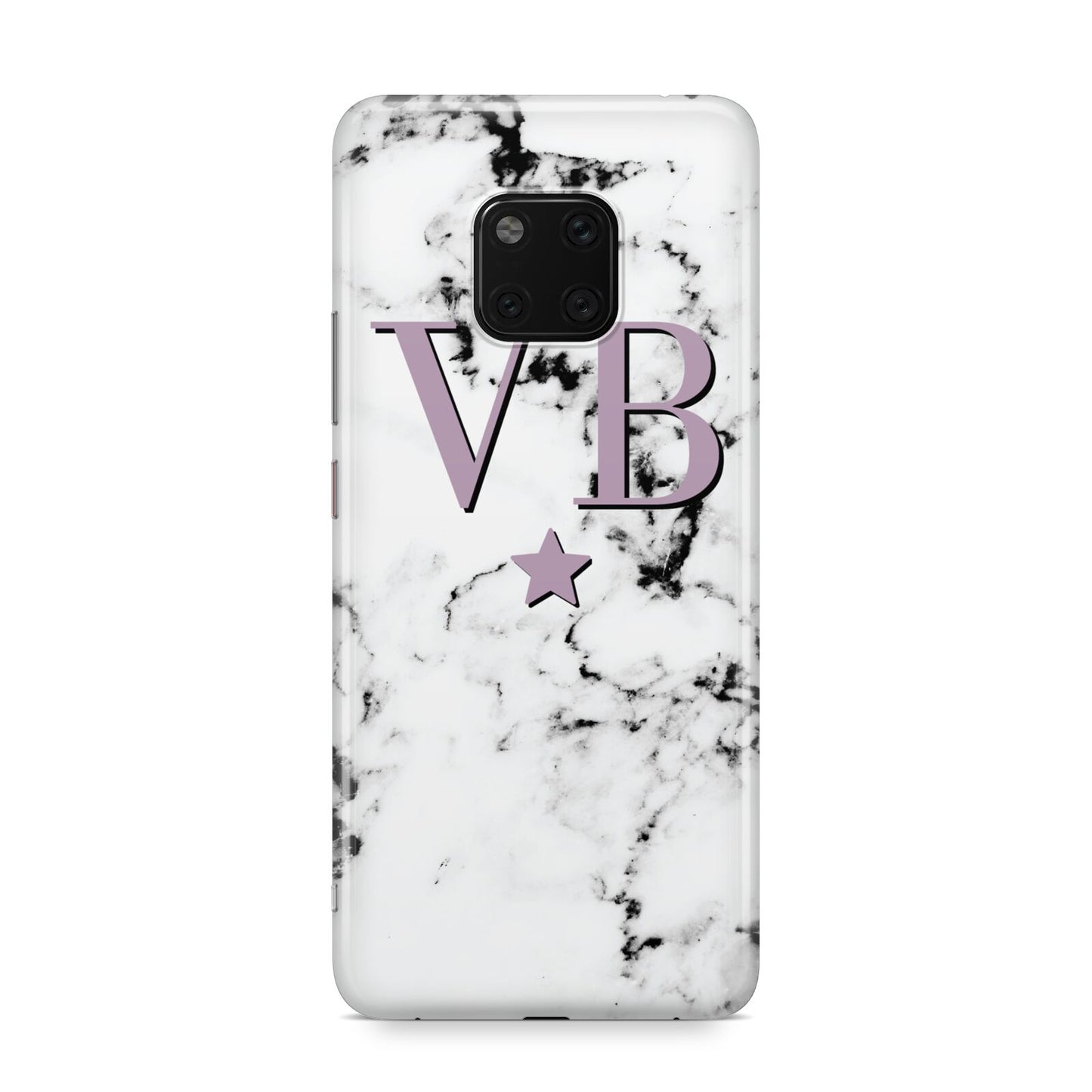 Personalised Star With Monogram Marble Huawei Mate 20 Pro Phone Case