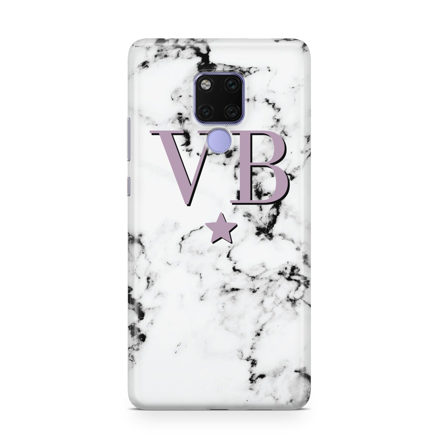 Personalised Star With Monogram Marble Huawei Mate 20X Phone Case