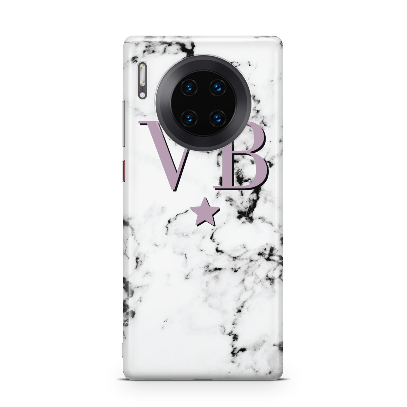 Personalised Star With Monogram Marble Huawei Mate 30 Pro Phone Case