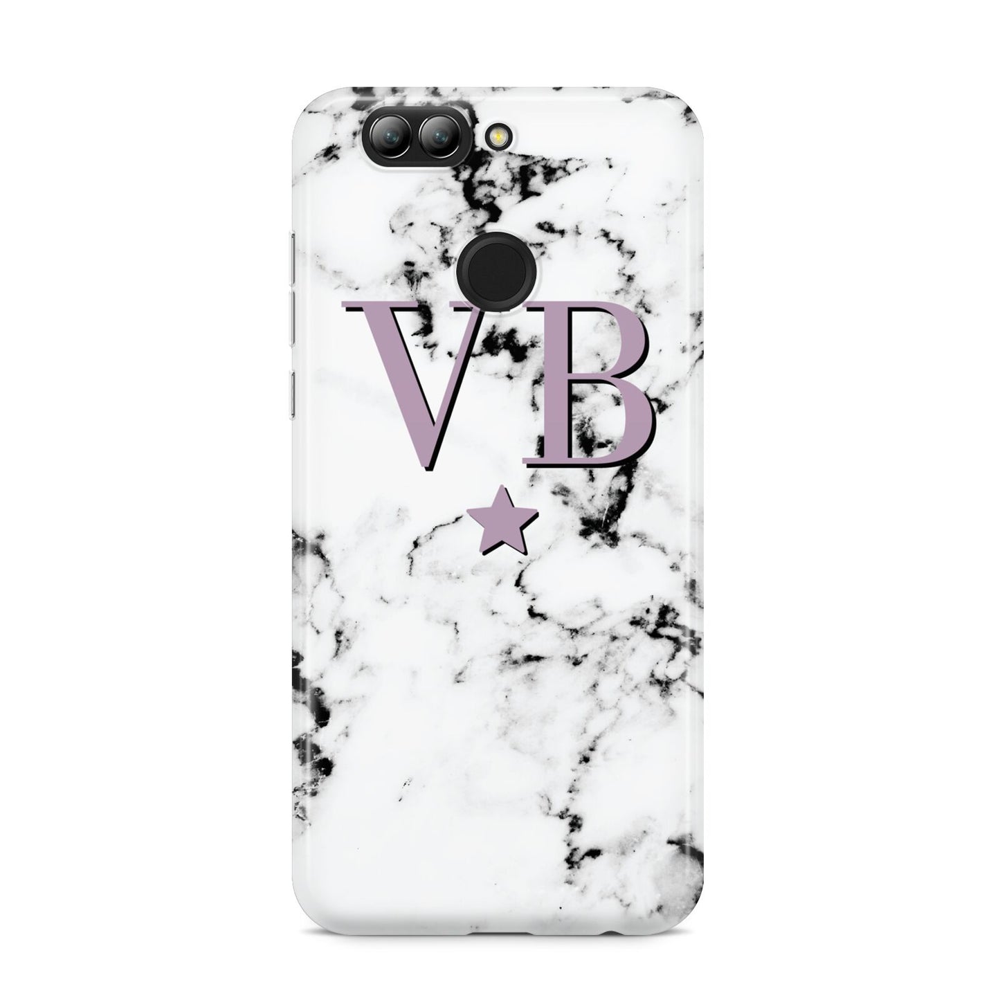 Personalised Star With Monogram Marble Huawei Nova 2s Phone Case