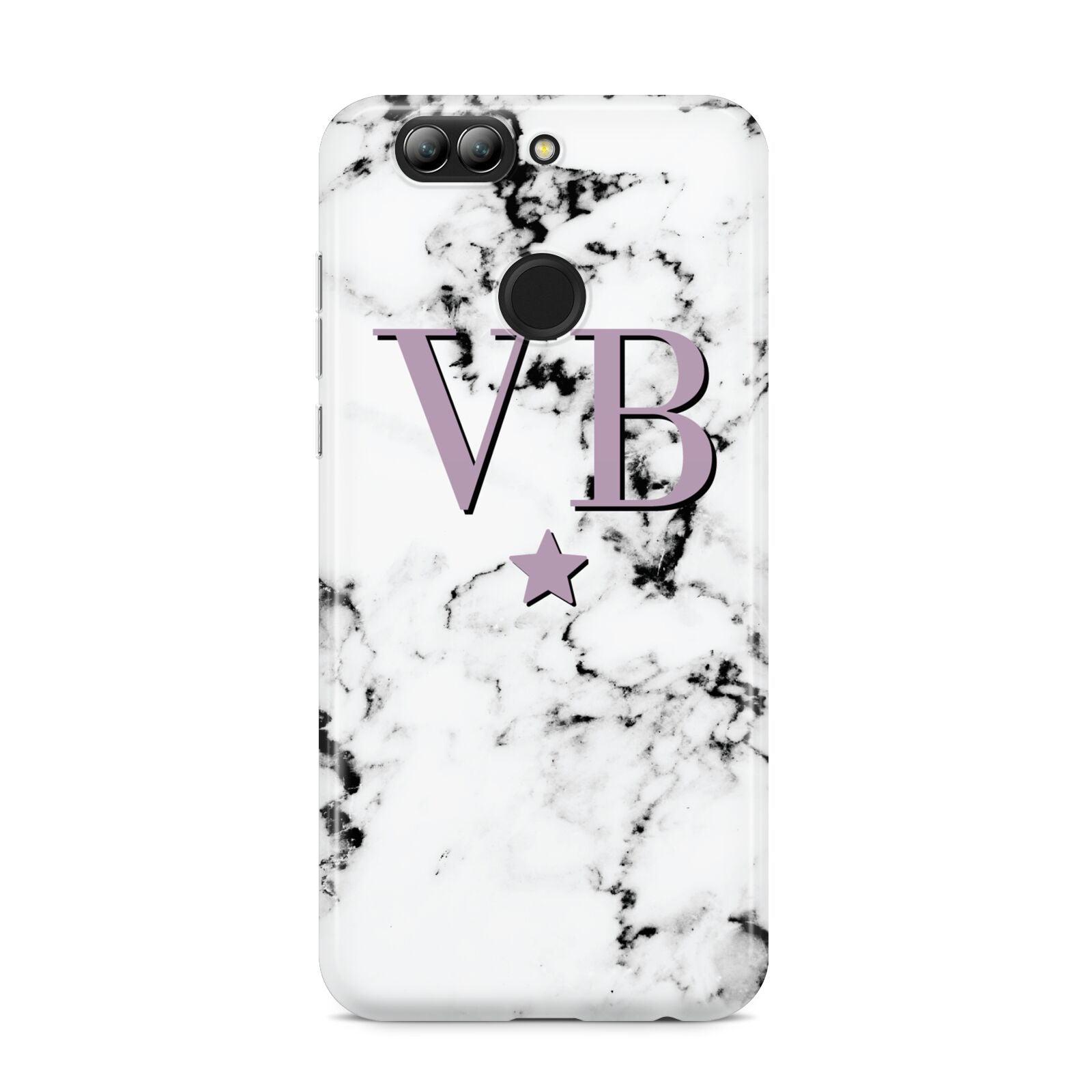 Personalised Star With Monogram Marble Huawei Nova 2s Phone Case