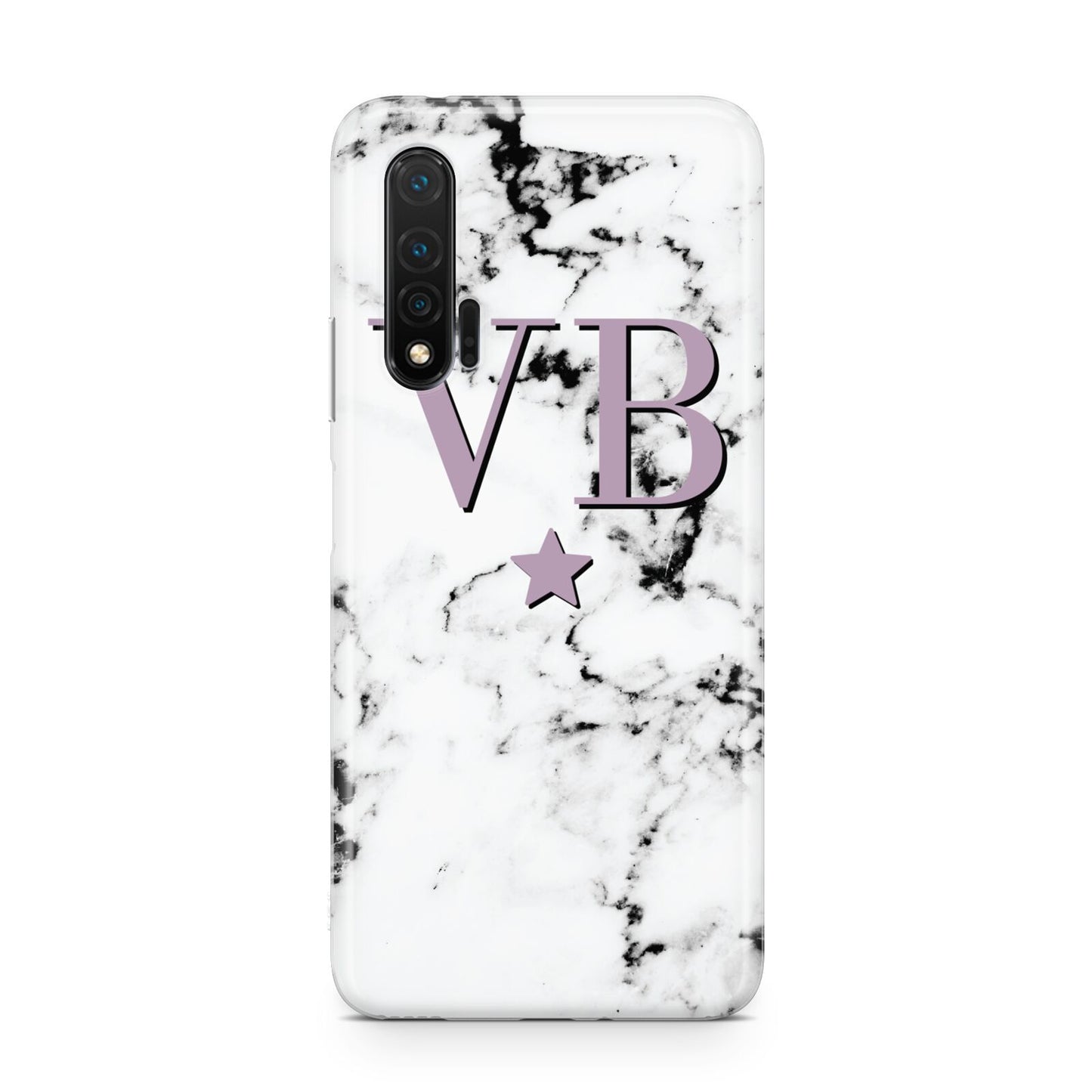Personalised Star With Monogram Marble Huawei Nova 6 Phone Case