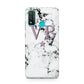 Personalised Star With Monogram Marble Huawei P Smart 2020