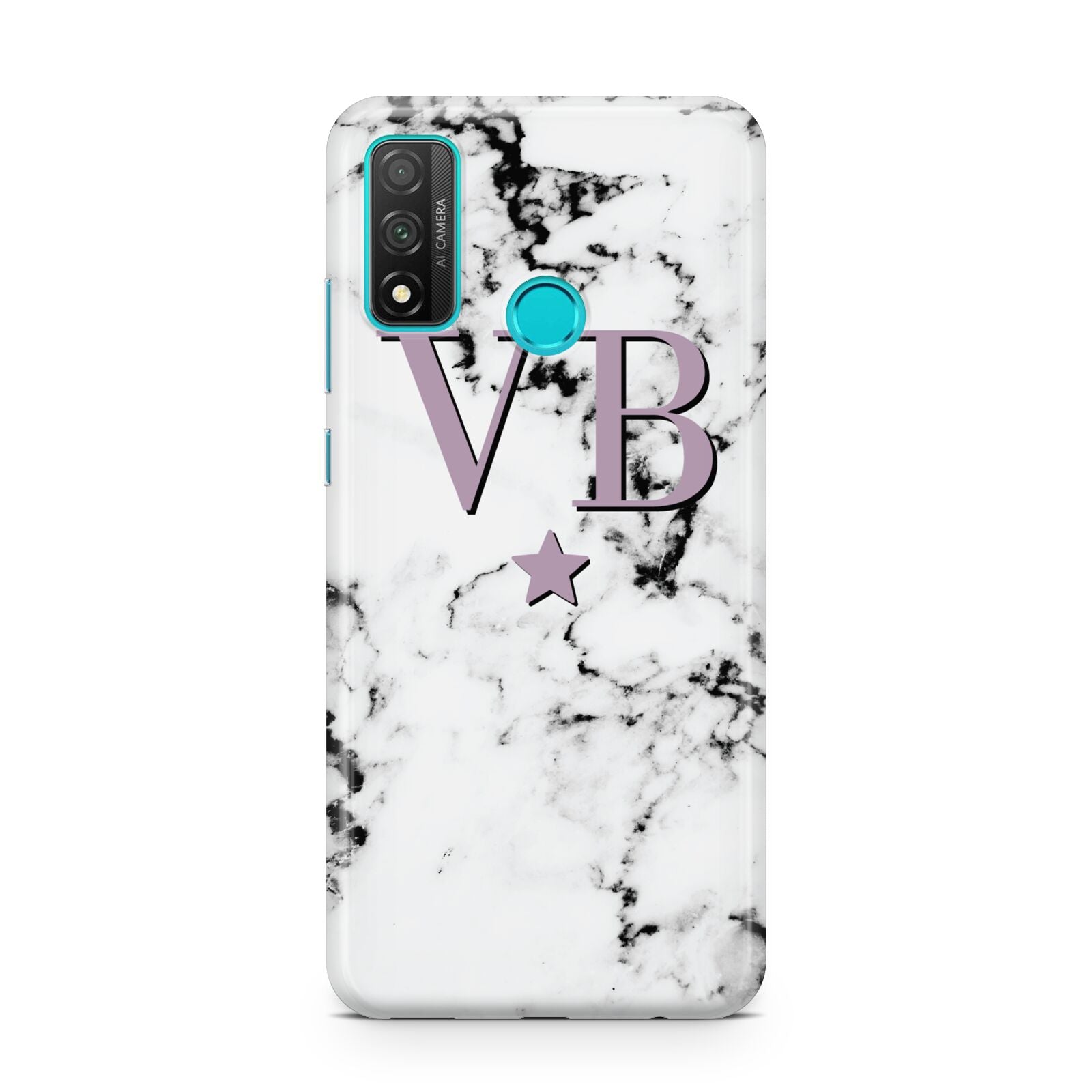 Personalised Star With Monogram Marble Huawei P Smart 2020