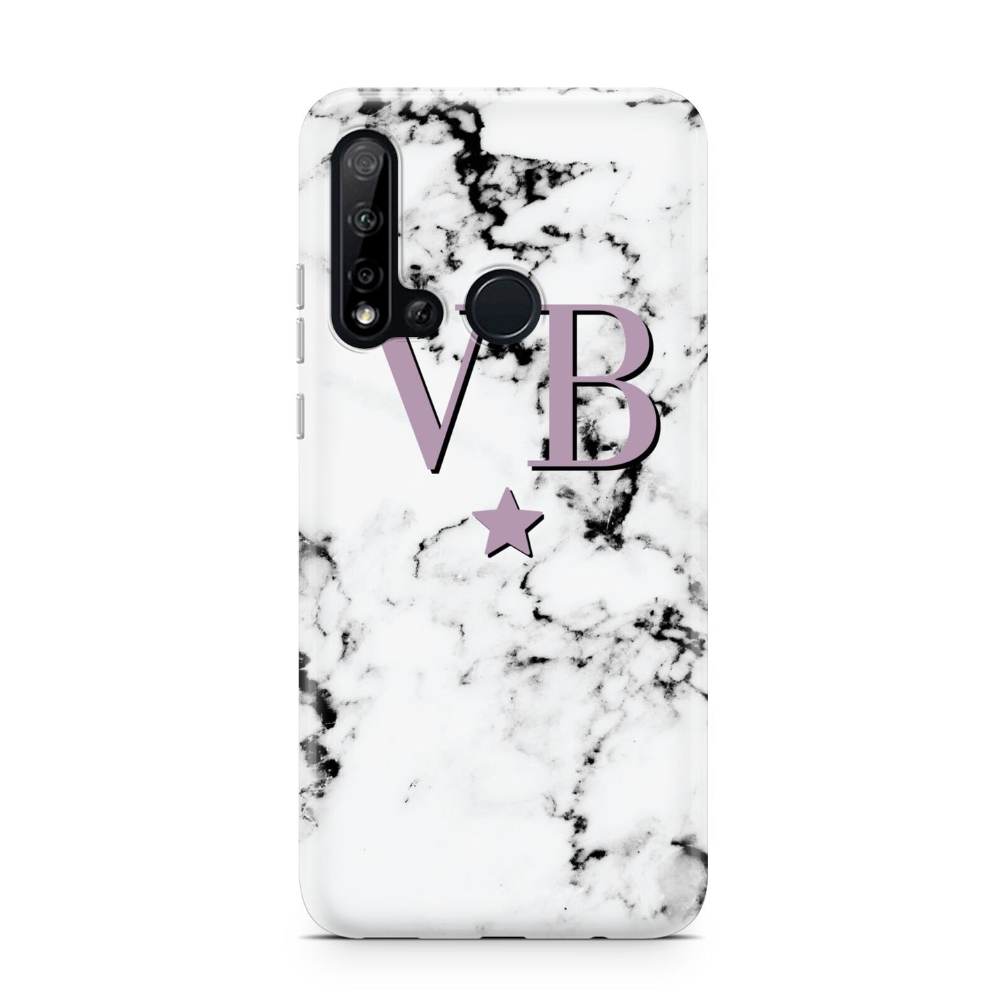 Personalised Star With Monogram Marble Huawei P20 Lite 5G Phone Case