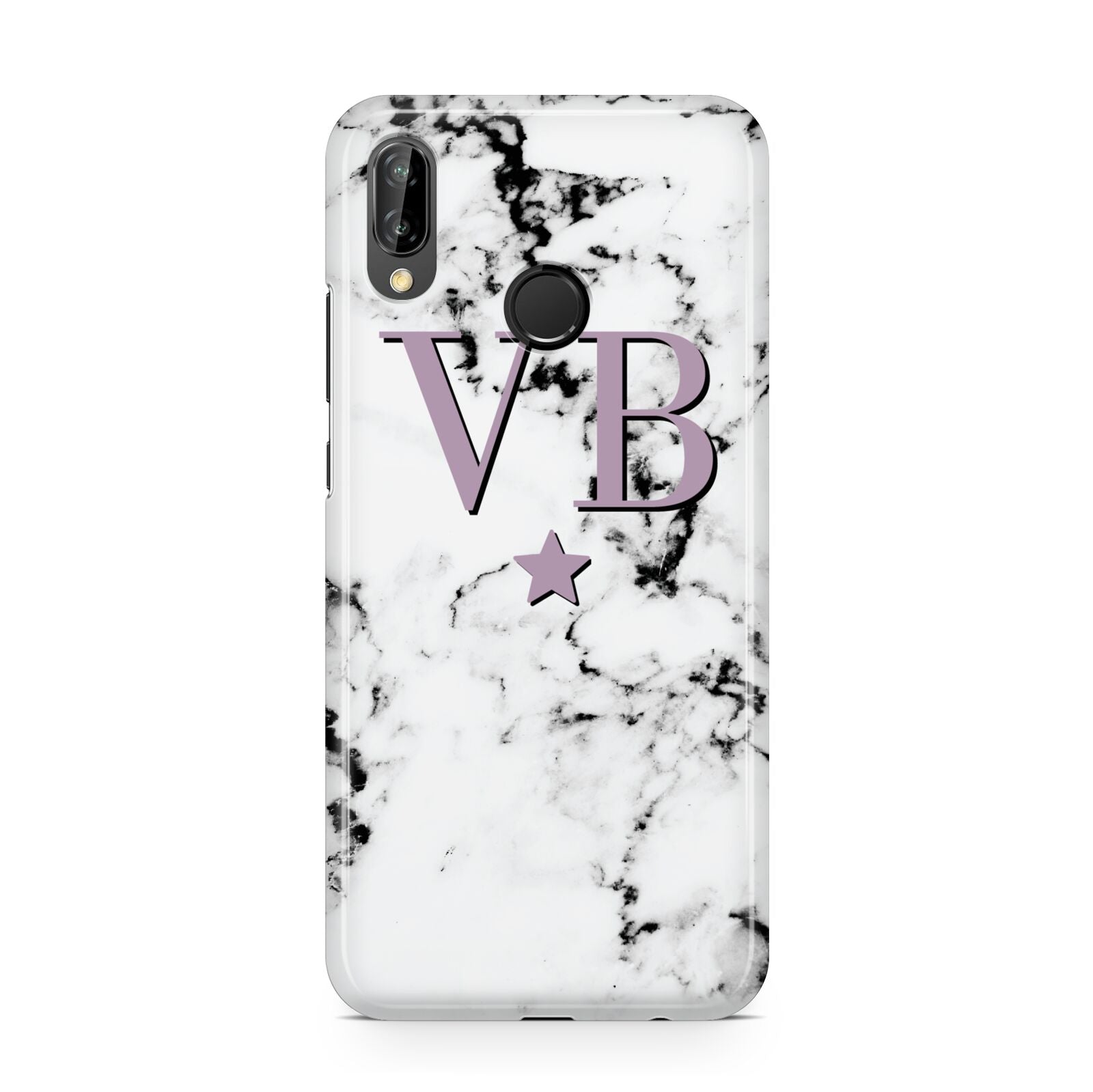 Personalised Star With Monogram Marble Huawei P20 Lite Phone Case