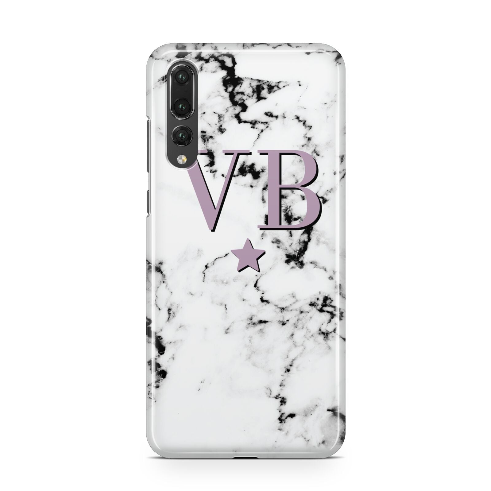 Personalised Star With Monogram Marble Huawei P20 Pro Phone Case